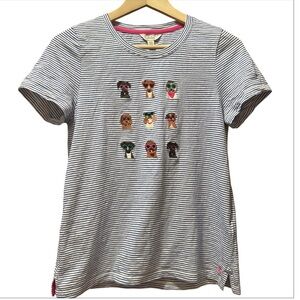 Joules Embroidered Animal Print Top